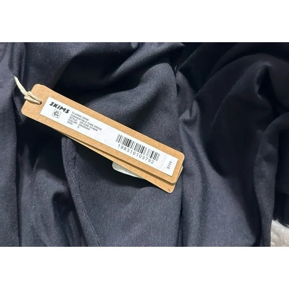 Classic Swim Convertible Tube Dress Obsidian small